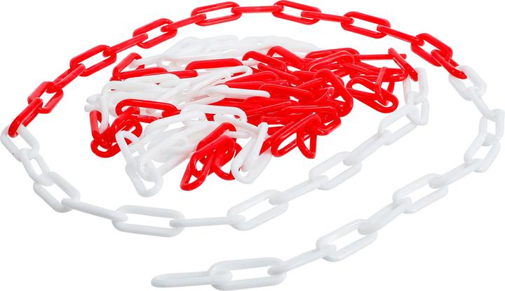 Image du produit BGS Chaîne de barrage | Rouge - blanc | Matière plastique | 5 m