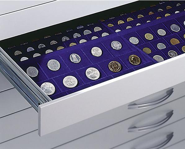 Produktbild C+P CP 7100 Planschrank schwarzgrau, weissaluminium 5 Schubladen 110,0 x 76,5 x 42,0 cm