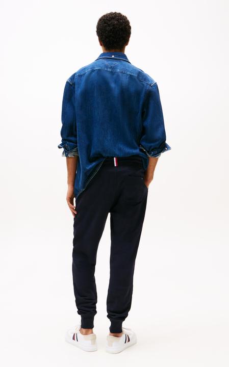 Actual product image Tommy Hilfiger Mens Tommy Logo Sweatpants Cotton Sweatpants, Blue (Desert Sky), M (M)