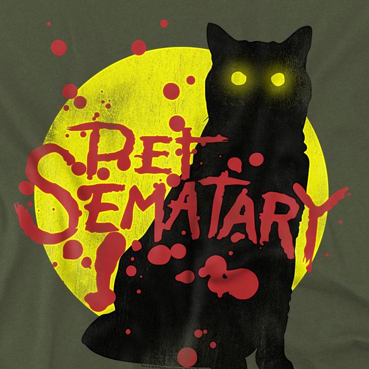 Actual product image Pet Sematary Mens Graphic Cat T-Shirt (XL)