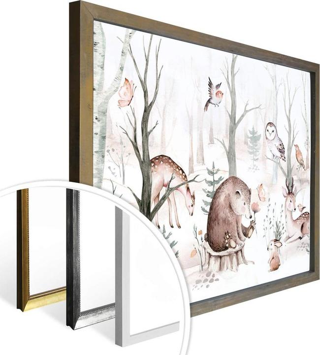 Image du produit Trenddeko Amis des animaux dans la forêt (60 x 50 cm)