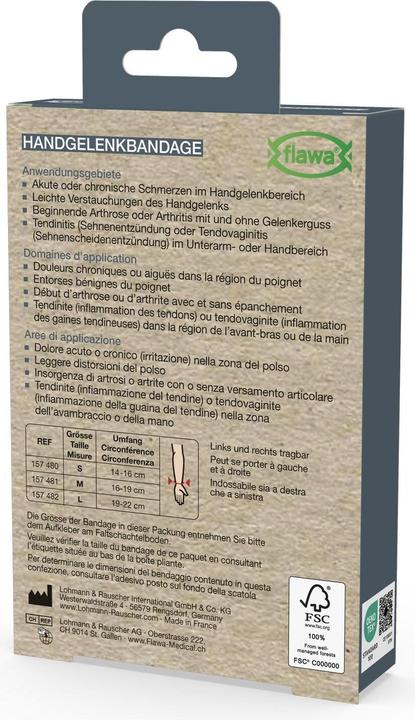 Image du produit Flawa Bandage pour poignet S (S)