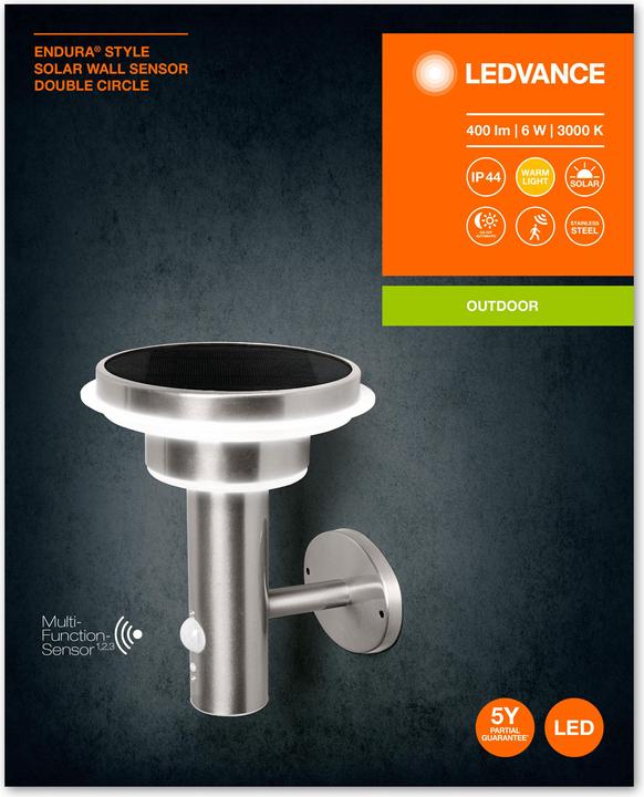 Image du produit Ledvance Endyra Style Solar Double Circle (400 lm, IP44)