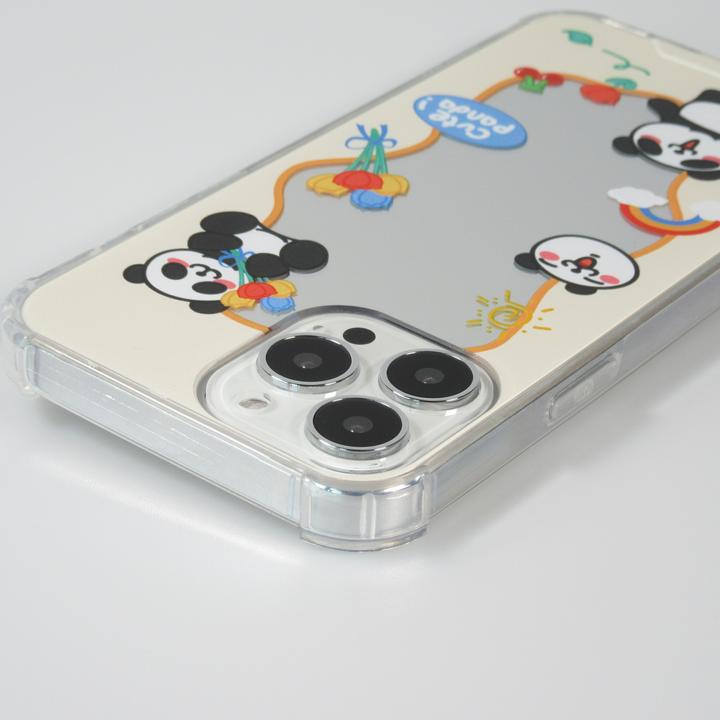 Image du produit PhoneLook Coque silicone bumper avec coins renforcés miroir Cute Panda (Apple iPhone 13 Pro Max)