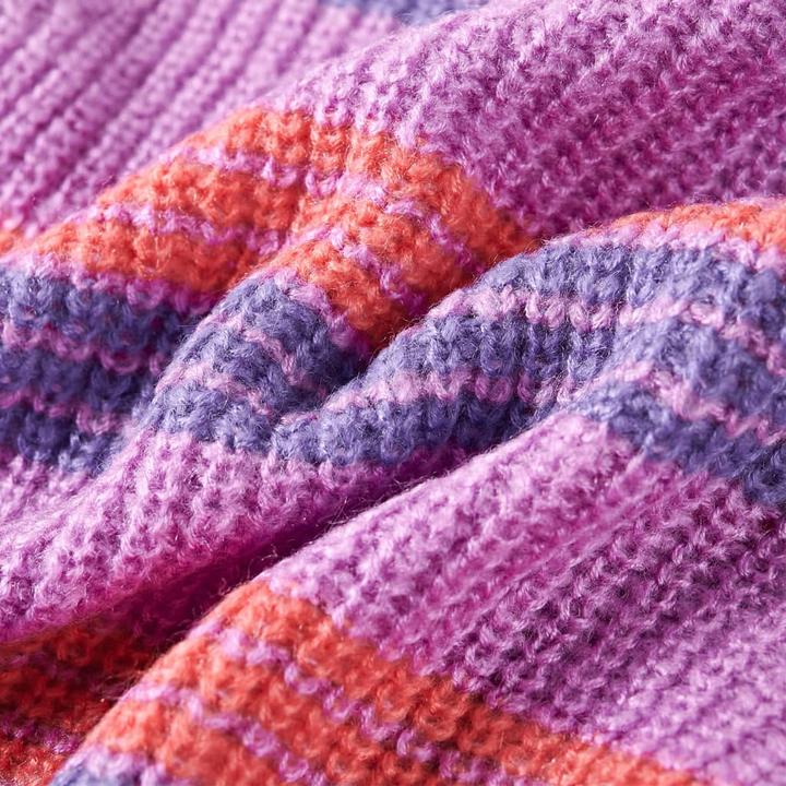 Produktbild VidaXL Kinderpullover mit Streifen Gestrickt Lila und Rosa (92)