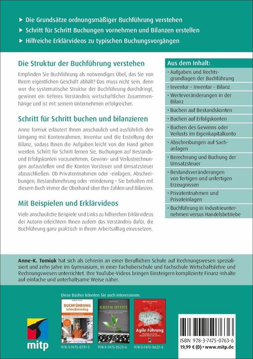 Actual product image Buchführung und Bilanzierung – einfach und fundiert (German, Anne-Katharina Tomiuk, 2024)