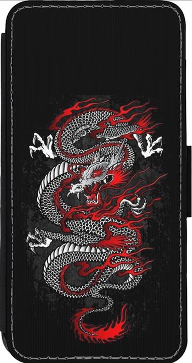 Image du produit PhoneLook Coque Wallet noir Japanese style Dragon Tattoo Red Black (Apple iPhone 14 Pro Max)
