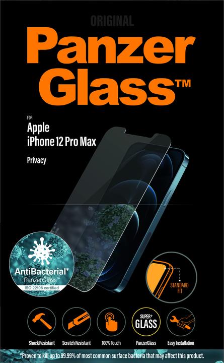 Produktbild PanzerGlass Screen Protector Privacy (1 Stück, Apple iPhone 12 Pro Max)