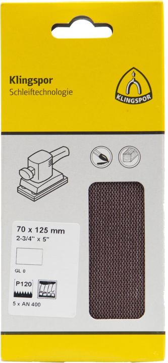Produktbild Klingspor AN 400 SB-verpackt - Schleifstreifen 70 x 125 mm (320)