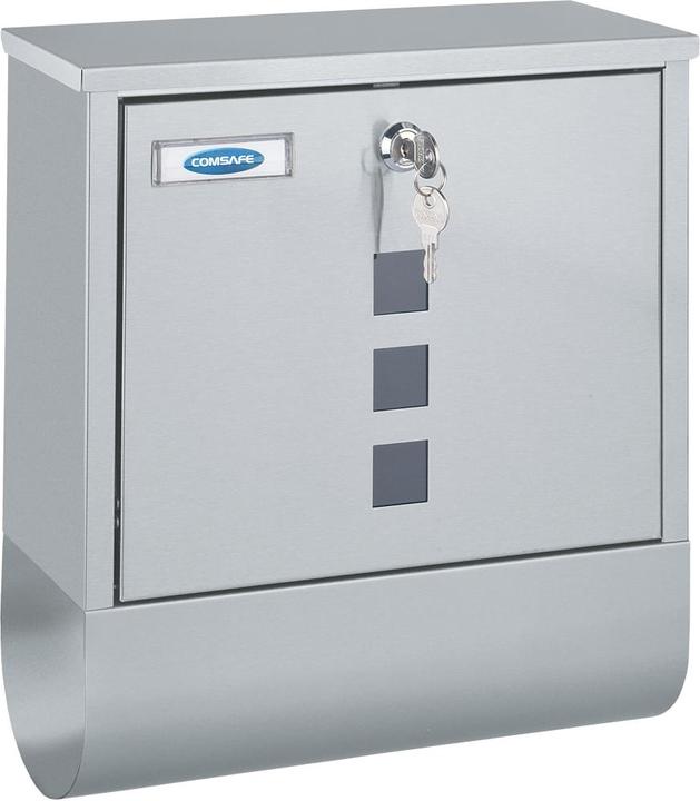 Actual product image Rottner T06046 Mailbox Light Gray Wall Mounted Mailbox Steel