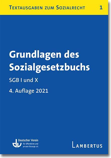 Produktbild Grundlagen des Sozialgesetzbuchs. SGB I (Deutscher Verein für öffentliche und private Fürsorge e.V., 2021)