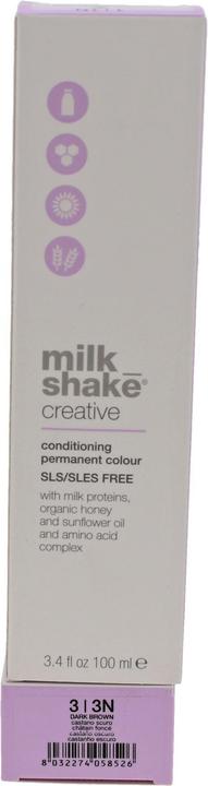 Milk_Shake Creative 3/3N Dark Brown Permanent Hair Color 3.4oz 100ml