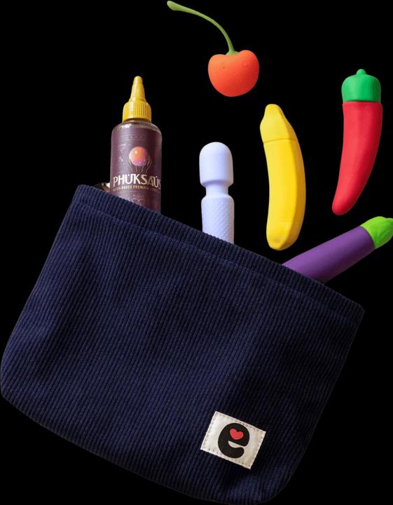 Actual product image Emojibator Pleasure Pouch Midnight