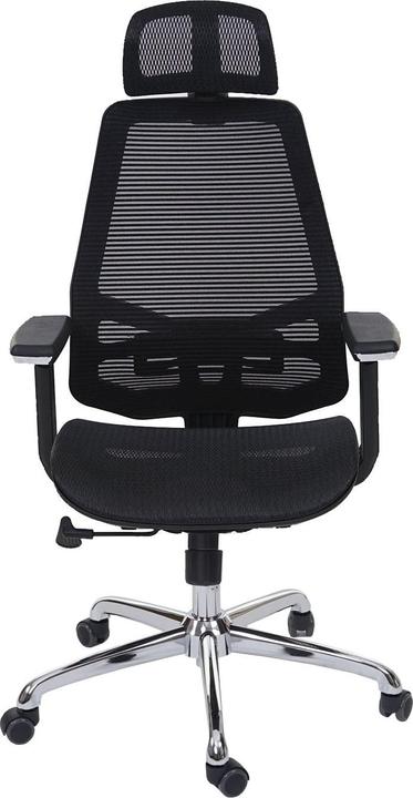 Image du produit Swisshandel24 Chaise de bureau, chaise de bureau, fonction coulissante Tissu/textile ISO9001 - noir/noir