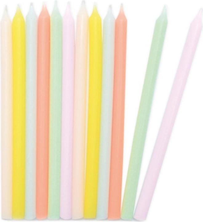 Image du produit ScrapCooking Lot de 12 bougies longues pastel 12cm (12 x)