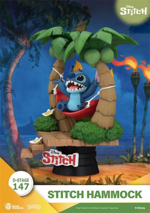 Produktbild Beast Kingdom Lilo & Stitch D-Stage PVC Diorama Stitch Hammock 13 cm