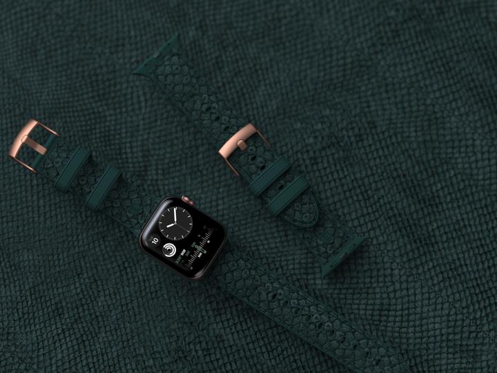 Image du produit Njord Jord Watch Strap For (44 mm, 45 mm, Cuir végétalien, Cuir de saumon, Fermeture en acier inoxydable)