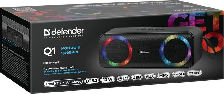Image du produit Defender HAUT-PARLEUR BEATBOX 20 BLUETOOTH 20W LIGHT/BT/MIC/FM/USB/TF (5 h, Fonctionnement sur piles)