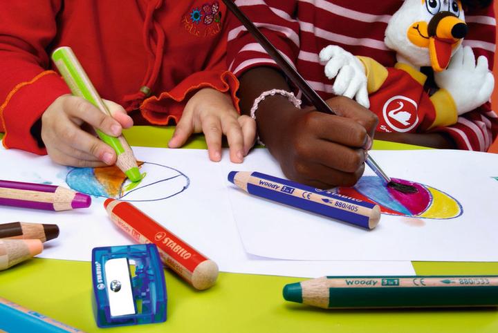 Actual product image STABILO woody 3 in 1 coloured pencil with sharpener (Multicoloured, 10 x)
