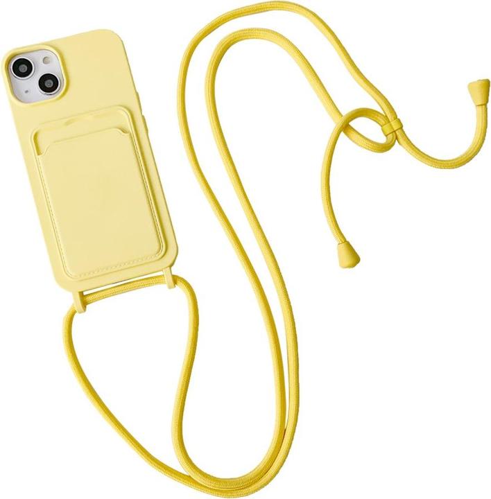 Image du produit Ueli Express iPhone 15 Collier de téléphone portable Housse en silicone avec compartiment pour carte de crédit 6 (Apple iPhone 15)