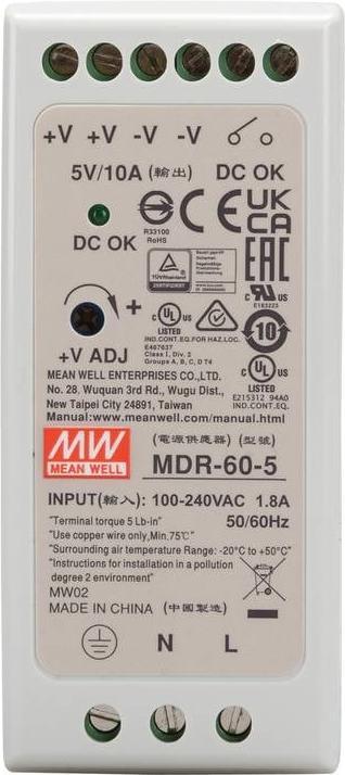 Actual product image MeanWell DIN rail power supply unit (DIN rail)