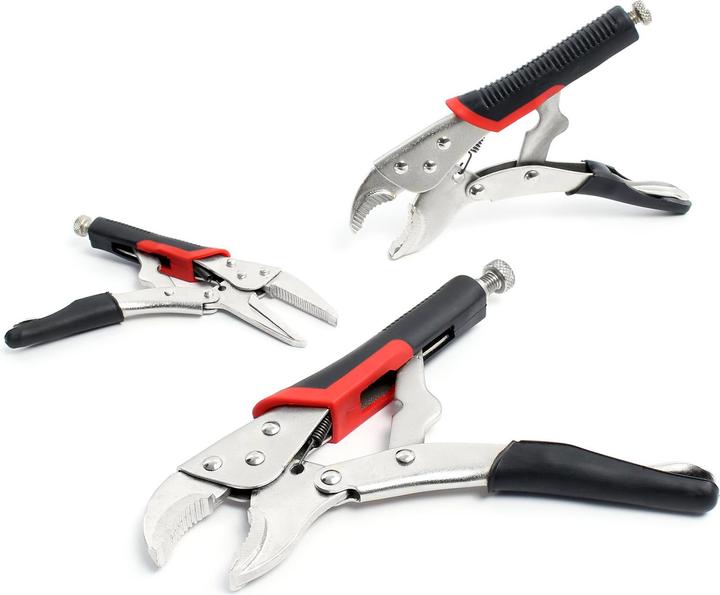Produktbild XPOtool 3tlg Gripzangen Set Langbeckzange Klemmzange Feststellzange Schweissen (250 mm)