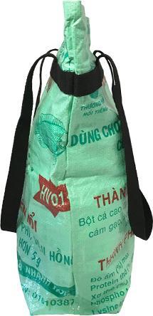 Immagine prodotto Bekos Upcycling - Grande borsa della spesa realizzata con sacchetti di cibo per pesci riciclati, verde