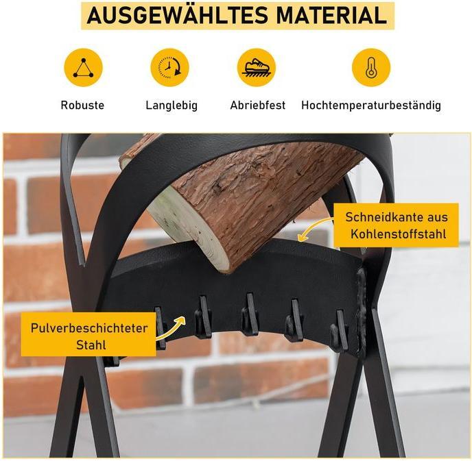 Actual product image Swisshandel24 Wood splitter manual carbon steel firewood splitter
