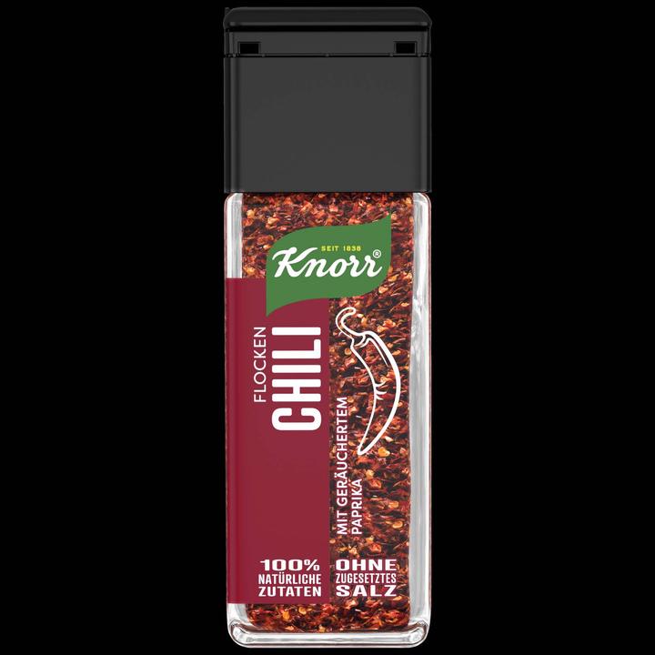 Image du produit Knorr 100% naturel Flocons chili, épice à saupoudrer avec chili & paprika, assaisonner sans sel ni sucre (34 g)