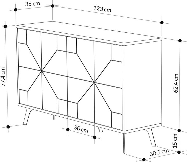 Immagine prodotto Skye Decor Esther (123 x 77,5 x 35 cm)