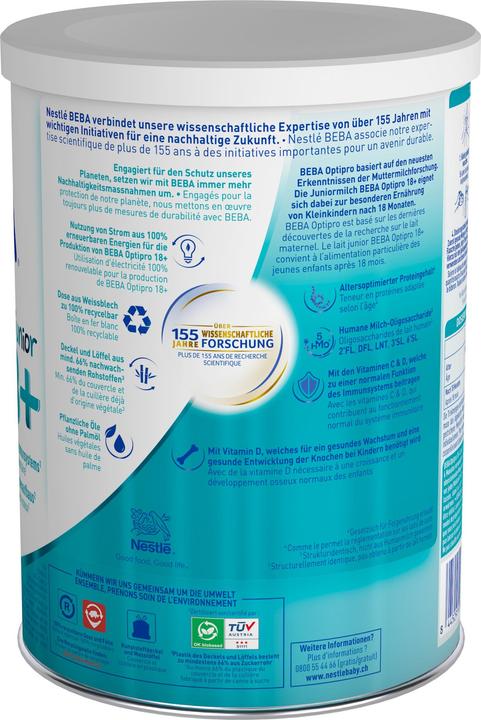 Valori nutrizionali e ingredienti Beba Optipro Junior 18+ (2400 g, a partire da 18 m.)