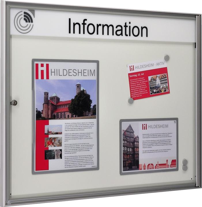 Actual product image kaiserkraft Display case for indoor use (Magnet board, 98.5 x 76 cm)