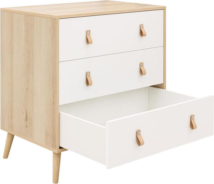 Produktbild Bopita Kommode mit 3 Schubladen Jort Weiss/Natur