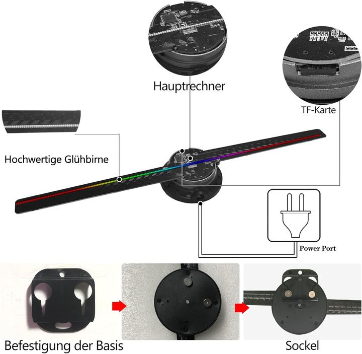 Image du produit Missyou Projecteur d'hologrammes 3D (16.9 inch HD) (HD)