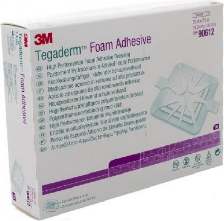 3M Foam HP Schaumkompresse 10x10cm adhesive (10 Stk) (10 x)