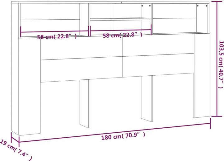 Image du produit VidaXL Oldrich (180 x 19 x 103.5 cm)