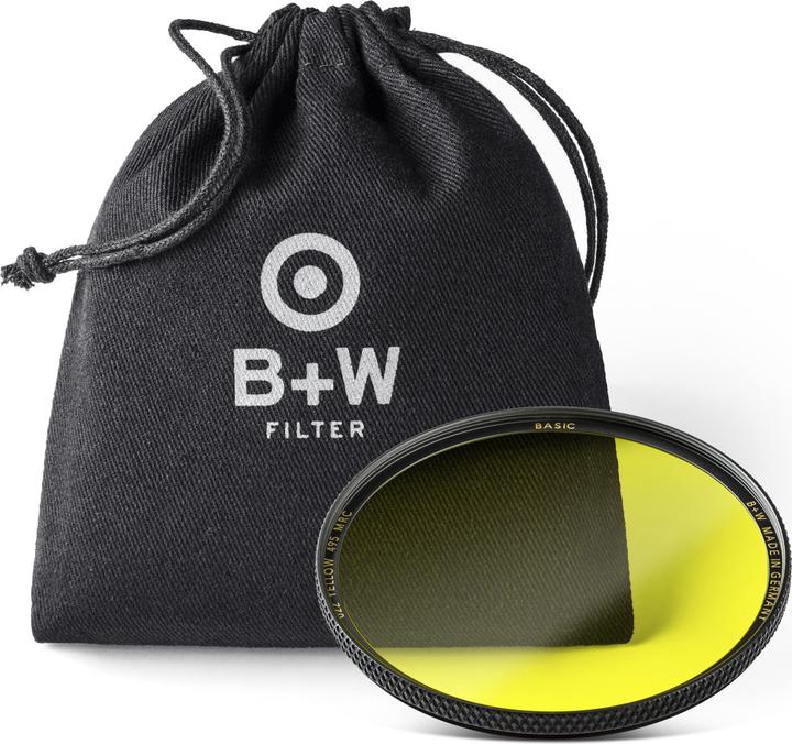 Actual product image B+W 022 Yellow filter, bright 495, MRC/Basic 39mm (39 mm, Black Mist Filter, 39 mm)