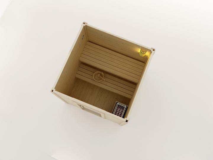 Produktbild Home Deluxe Saunahaus Outdoor MACAH L- 221 x 217 cm für 4 Personen - Sauna mit 6kW Ofen