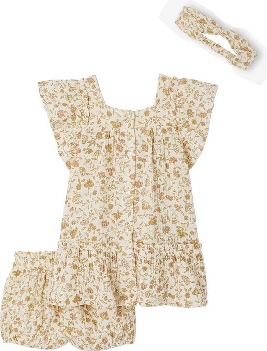 Produktbild Vertbaudet Mädchen Baby Geschenk-Set: Kleid, Shorts & Haarband (68)