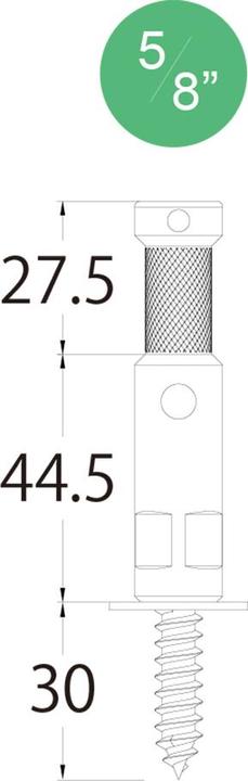 Produktbild Kupo 5/8" Spigot (16mm) mit Holzschraube (Stativhalterung)