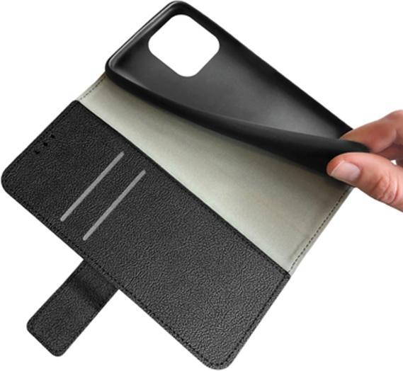 Actual product image Just in Case Pu-Leather Book Cover Black Apple iPhone 14 Pro (Apple iPhone 14 Pro)