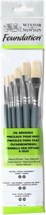 Produktbild Winsor & Newton W&N Foundation Oil Short Handle 6 Pack