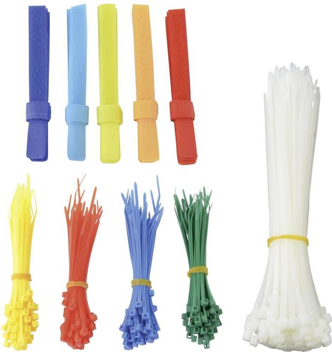 Actual product image Mannesmann Cable tie and Velcro assortment 350 pcs. (Plastic cable ties, 200 mm, 350 pcs.)