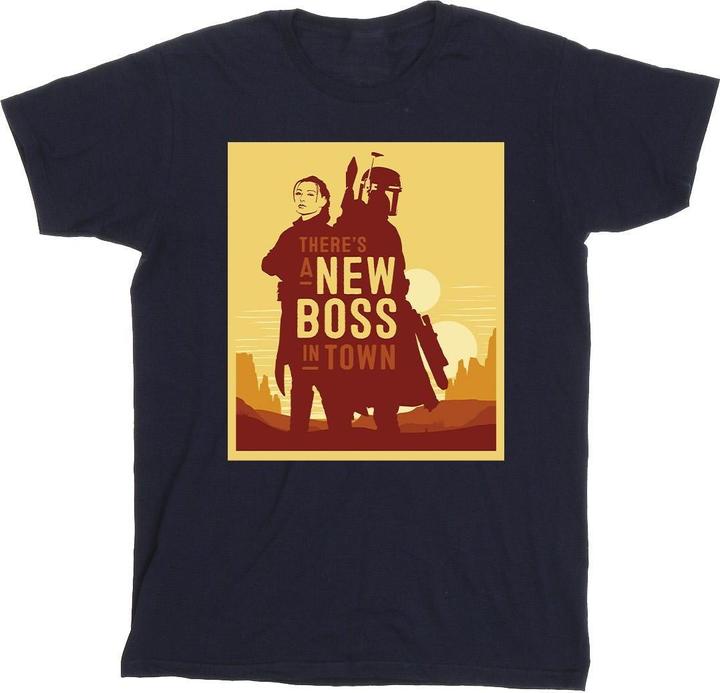 Immagine prodotto Star Wars The Book Of Boba Fett New Boss Sun Silhouette Maglietta Uomo (XL)