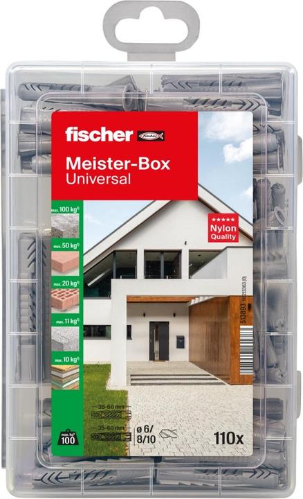 Actual product image Fischer Dowel range Meister-Box UX/ (110 pcs.)