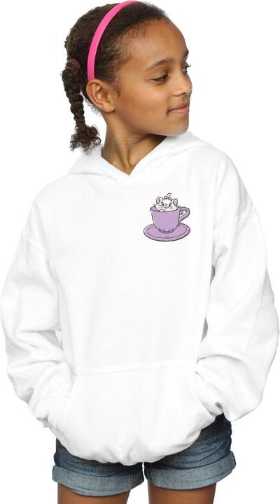 Actual product image Disney Girls Aristocats Marie In Cup Breast Print Hoodie (128)
