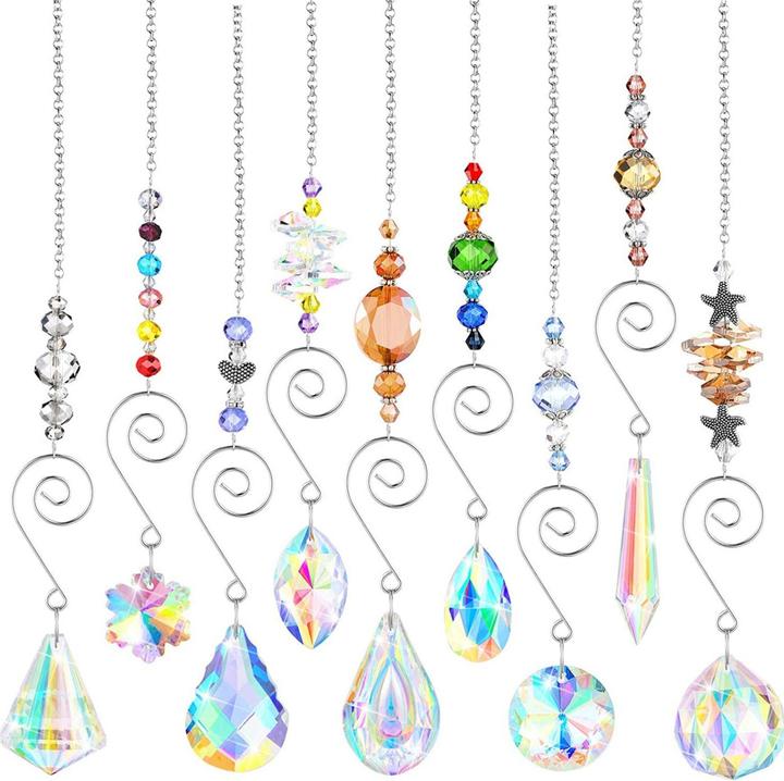 Image du produit Esmée Cristal Décorations de fenêtre Arc-en-ciel Carillon Set de 9 pièces