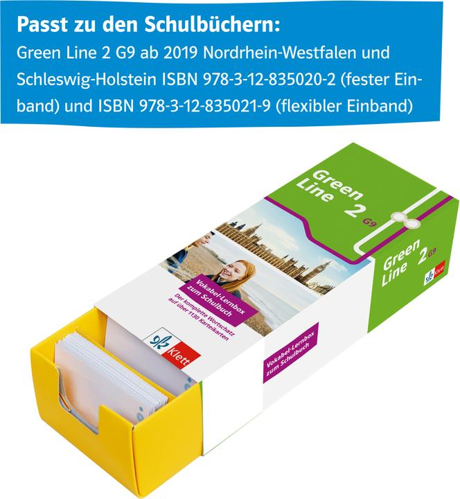 Produktbild Green Line 2 G9 (Neue Ausgabe ab 2019) Klasse 6 Vokabel-Lernbox zum Schulbuch (Deutsch, Klett Lerntraining, 2021)