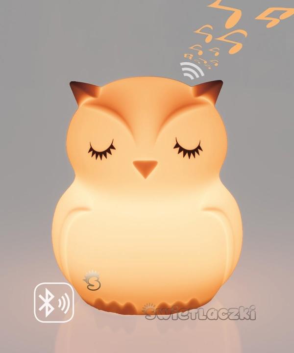 Immagine prodotto MesMed Lampada in silicone a colori cangianti con altoparlante Bluetooth Gufo fluorescente HU HU