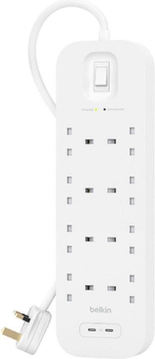 Immagine prodotto Belkin Protezione contro le sovratensioni Surgemaster (8 x, BS 1363, 2 m)